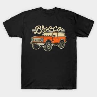 1987-1991 Ford Bronco w/Tires retro vintage T-Shirt